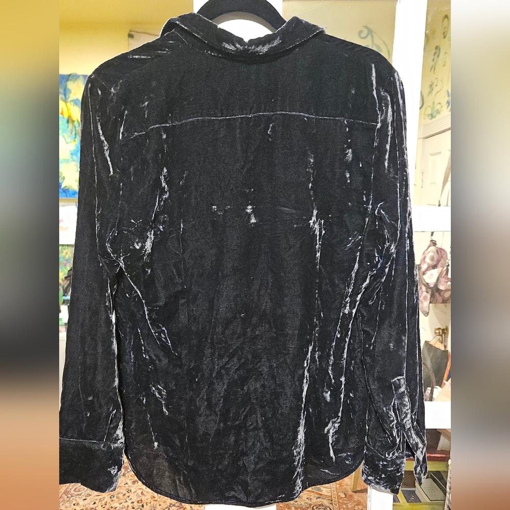 JCrew Crushed Velvet Shirt - Picture 3 of 3